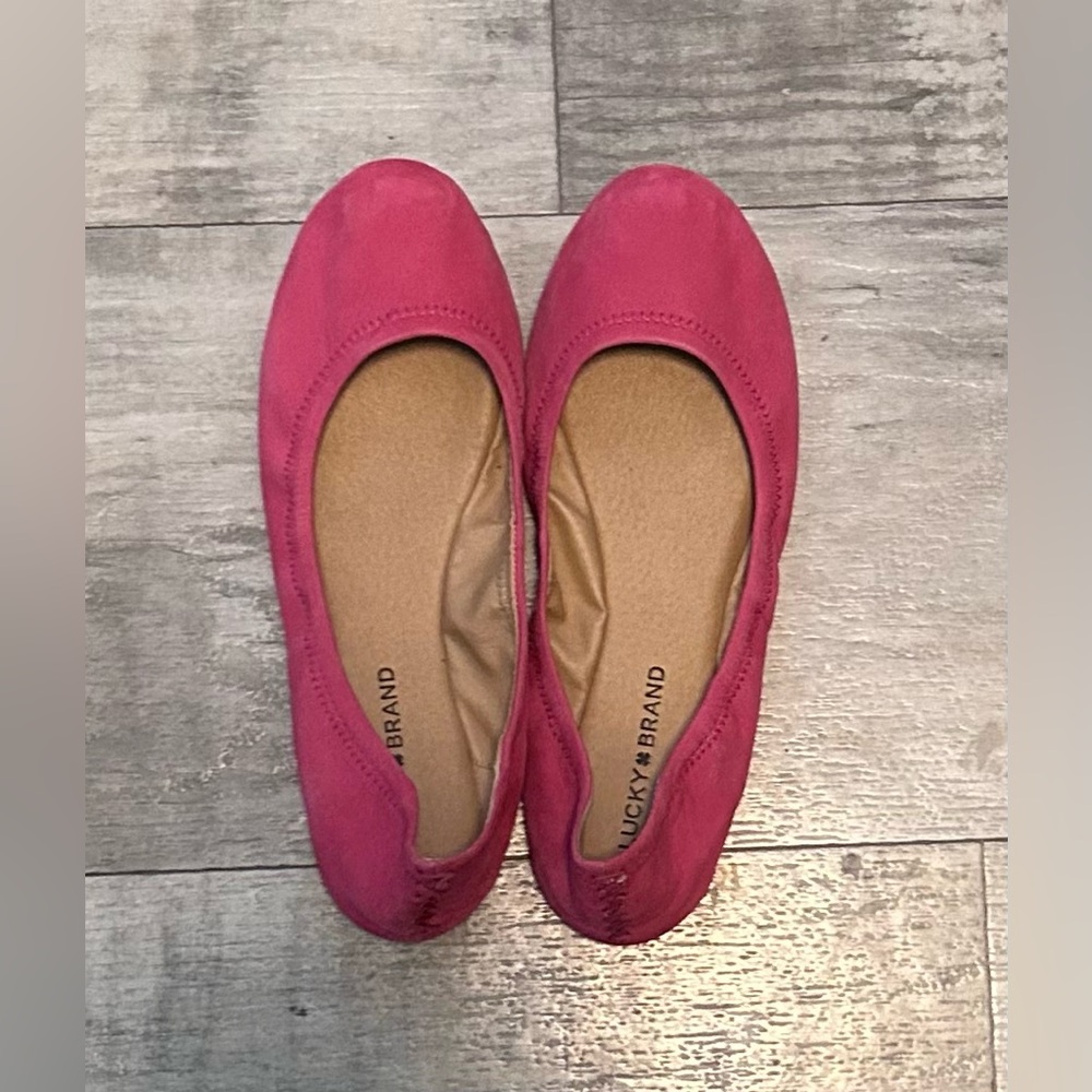 Lucky Brand Pink Leather/Suede Ballet Flats